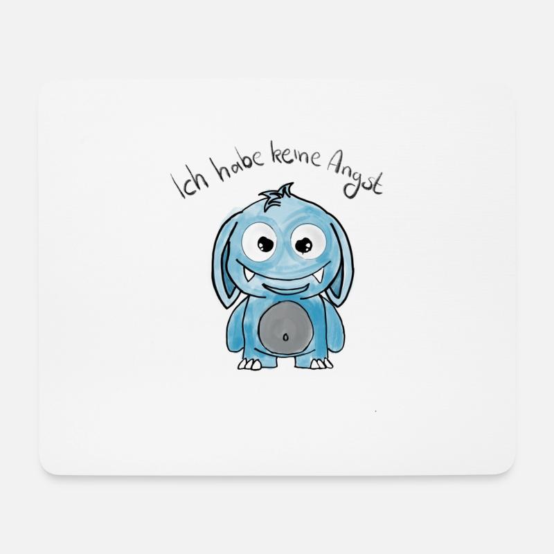 keine angst blaues monster - Mousepad (Querformat) - Weiß