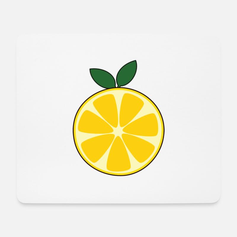Zitrone - Mousepad (Querformat) - Weiß