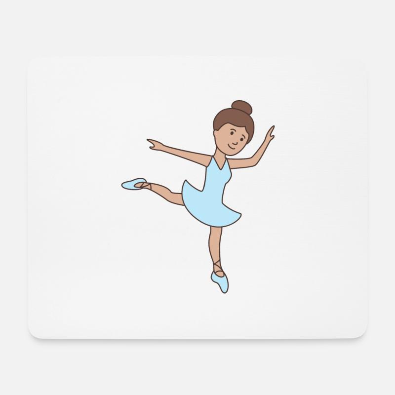 Ballerina - Mousepad (Querformat) - Weiß