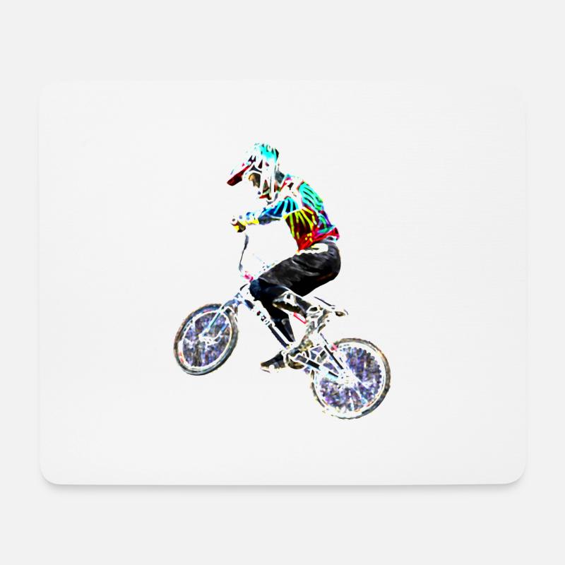 bmx racing - Mousepad (Querformat) - Weiß