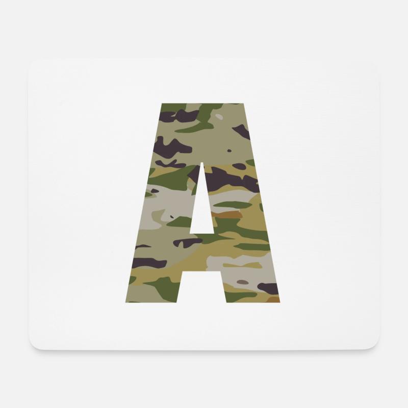 Tarnbuchstabe A - Mousepad (Querformat) - Weiß