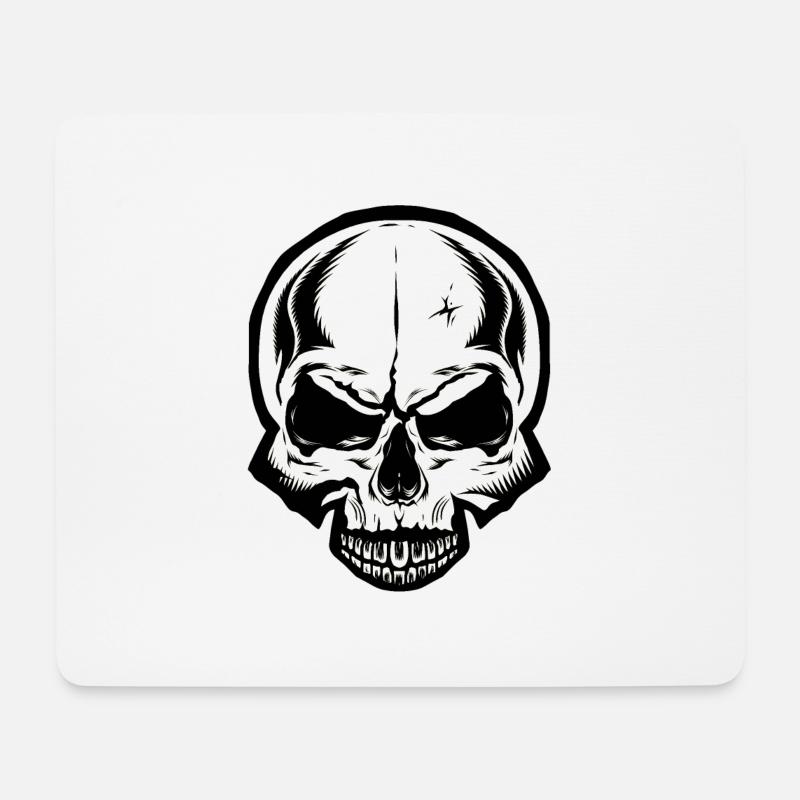 Totenkopf des Todes Halloween - Mousepad (Querformat) - Weiß