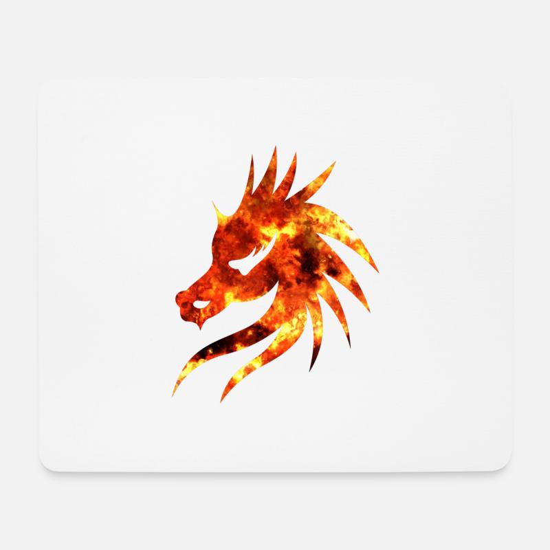 Dragon's Head - Mouse Pad (horizontal) - white