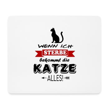 Sprüche Katzenliebhaber Ich liebe meine Katze - Mousepad (Querformat) - Weiß - Vorne
