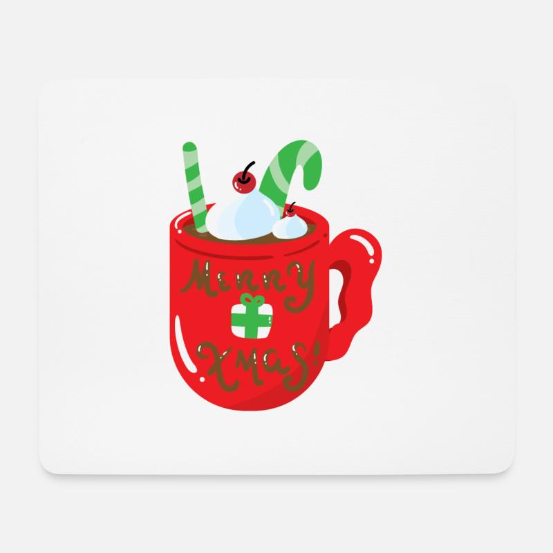 Weihnachten Tasse - Mousepad (Querformat) - Weiß