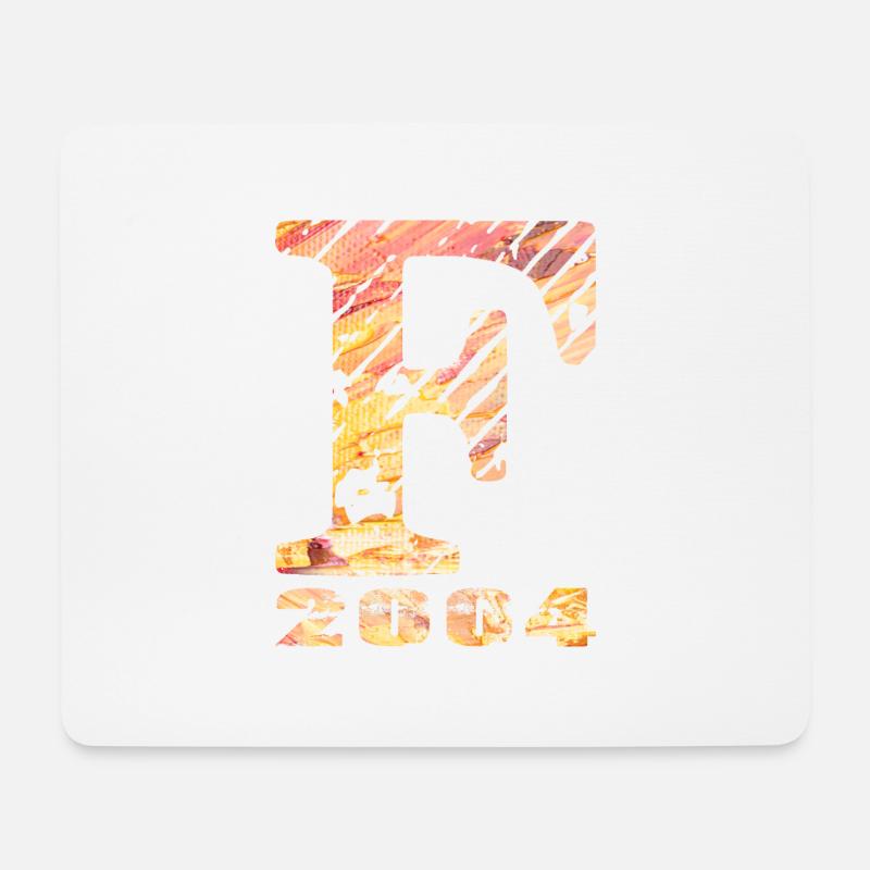 F 2004 Name Geburtsjahr Geschenk - Mousepad (Querformat) - Weiß