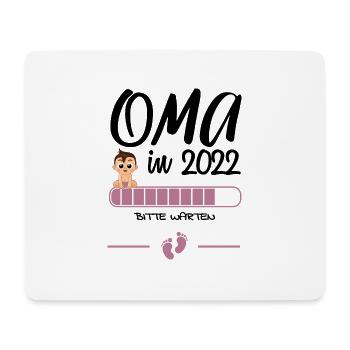 Oma in 2022 Bitte warten Schwangerschaft Verkünden - Mousepad (Querformat) - Weiß - Vorne