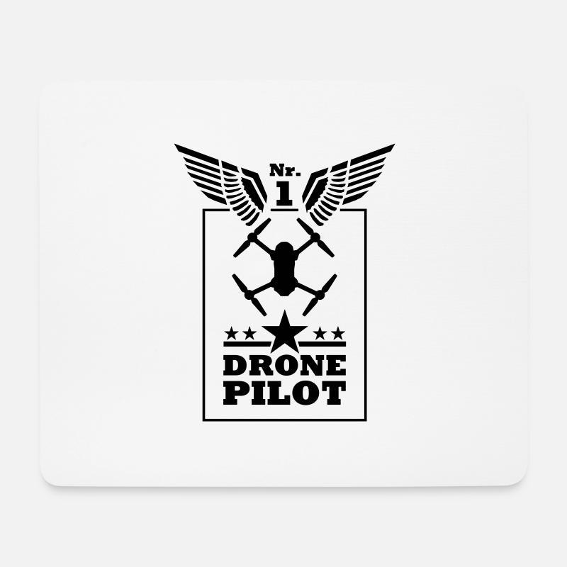 No. 1 Drone Pilot - Mouse Pad (horizontal) - white