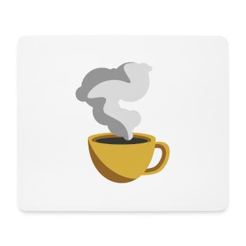 Kaffee Liebhaber Sticker Gelbe Kaffeetasse - Mousepad (Querformat) - Weiß - Vorne