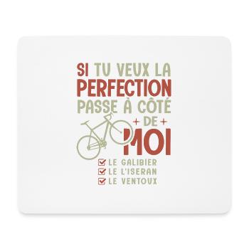 vélo cycliste ventoux galibier tourmalet a velo - Tapis de souris (format paysage) - blanc - Devant