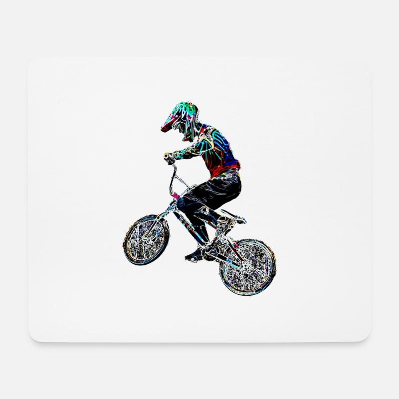BMX - Mousepad (Querformat) - Weiß