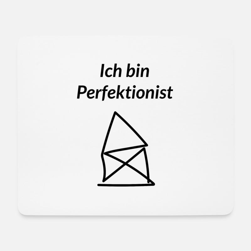 Ich bin Perfektionist - Mousepad (Querformat) - Weiß