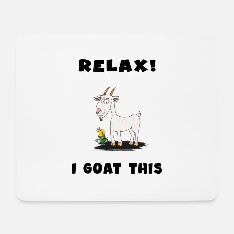 ziegenbock dorfleben ziege "i goat this" - Mousepad (Querformat) - Weiß