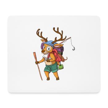 Hirsch Wanderer / Wandering Hirsch - Mouse Pad (horizontal) - white - Front