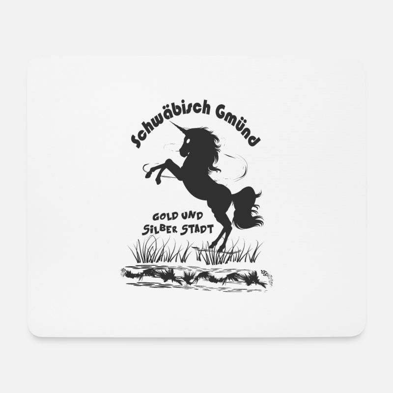Einhorn T Shirt - Mousepad (Querformat) - Weiß
