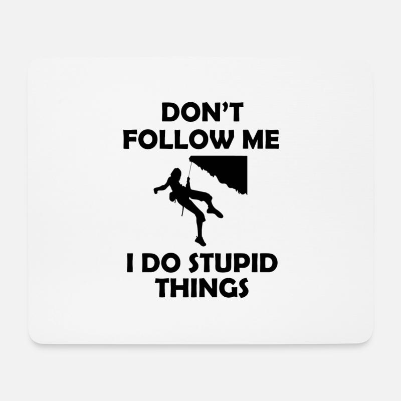 climbing - Mousepad (Querformat) - Weiß