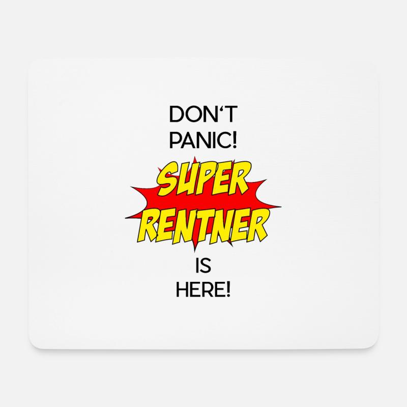 Super Rentner / Super Pensioner - Mousepad (Querformat) - Weiß