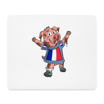 Fan Pig France - Mouse Pad (horizontal) - white - Front