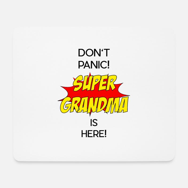 Super Grandma / Super Großmutter - Mousepad (Querformat) - Weiß