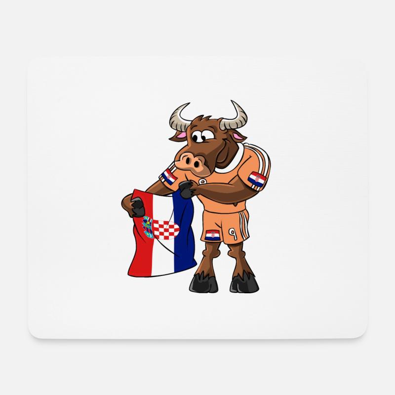Croatian Fan Taurus - Mouse Pad (horizontal) - white