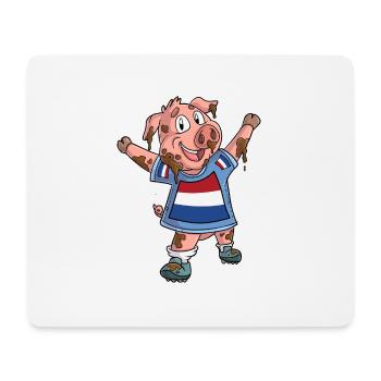 Fan Pig Netherlands - Mouse Pad (horizontal) - white - Front