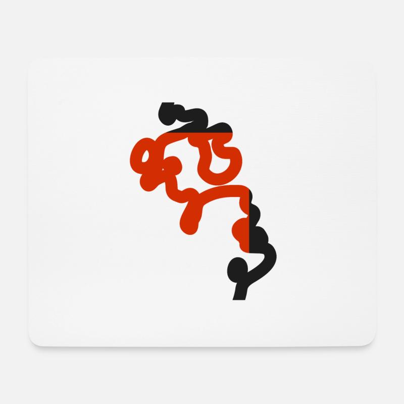 Line Graphic Type Minimalism Character Emblem Symbol - Mouse Pad (horizontal) - white