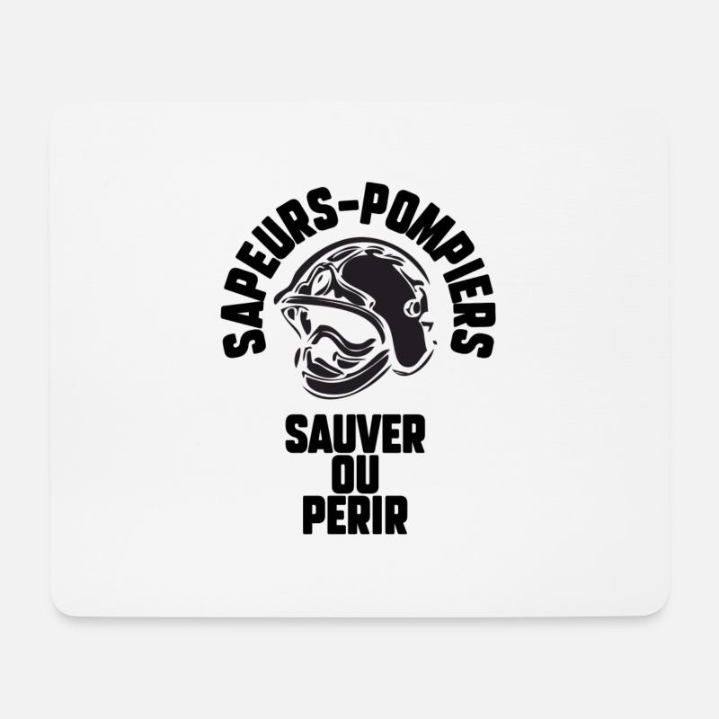 Sapeur pompier - Tapis de souris (format paysage) - blanc