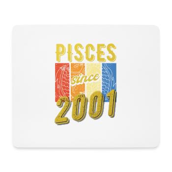 Poissons 2001 Anniversaire Zodiac Cadeau - Tapis de souris (format paysage) - blanc - Devant