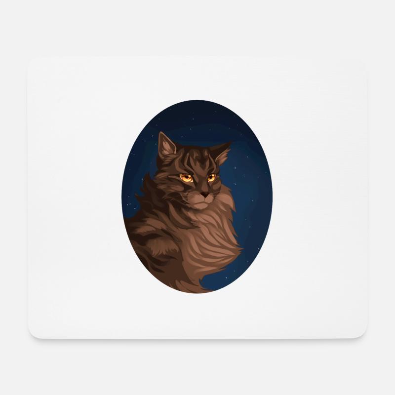 Bramblestar Brombeerstern Katze getigert Sterne - Mousepad (Querformat) - Weiß