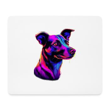 Jack Russell Synthwave Geschenk - Mousepad (Querformat) - Weiß - Vorne