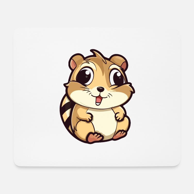 Streifenhörnchen - Mousepad (Querformat) - Weiß