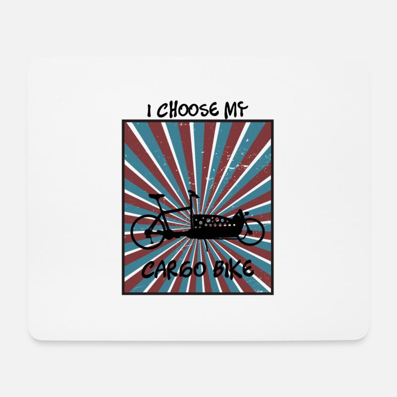 Lastenrad und Spruch hypnotisierend - Mousepad (Querformat) - Weiß