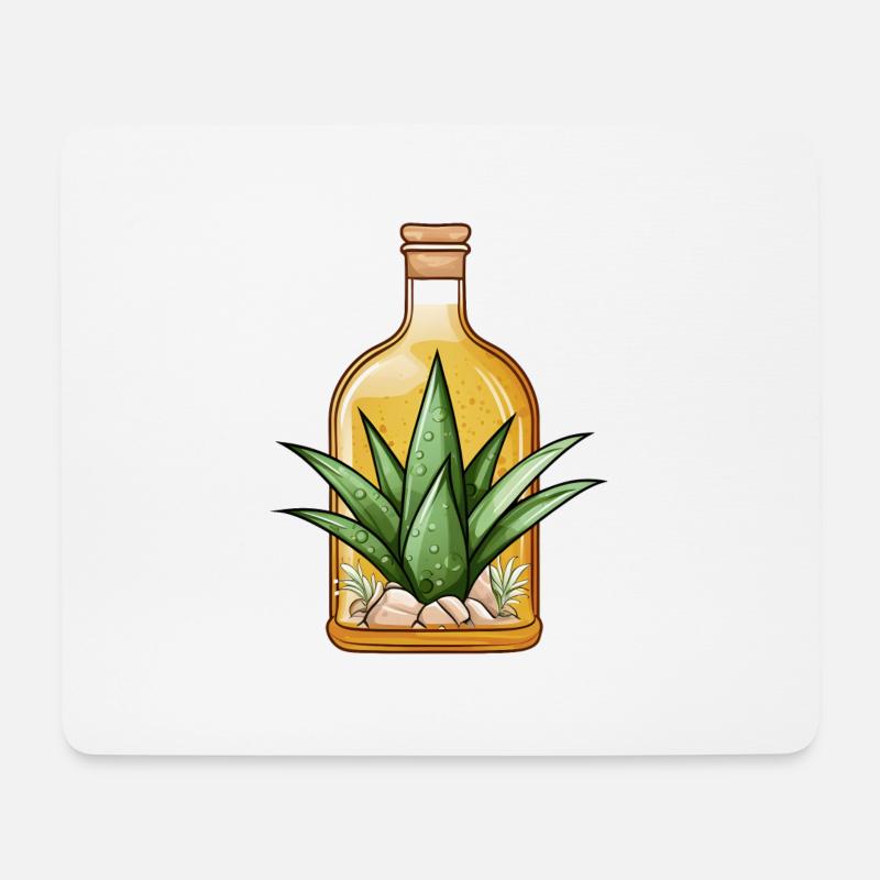 Aloe Vera in Flasche - Mousepad (Querformat) - Weiß