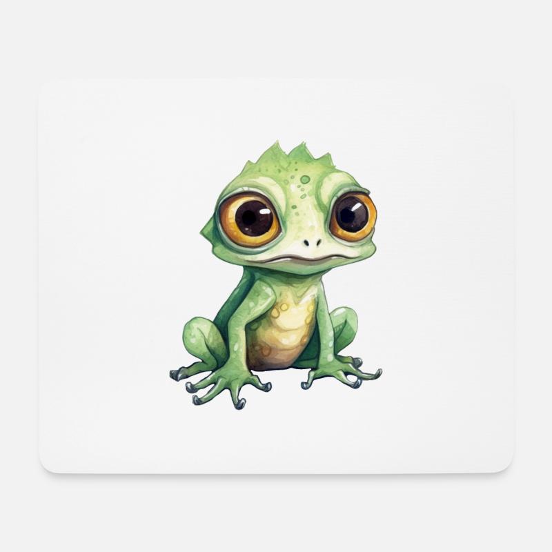 Kappa Wasserfarben Zeichnung - Mousepad (Querformat) - Weiß