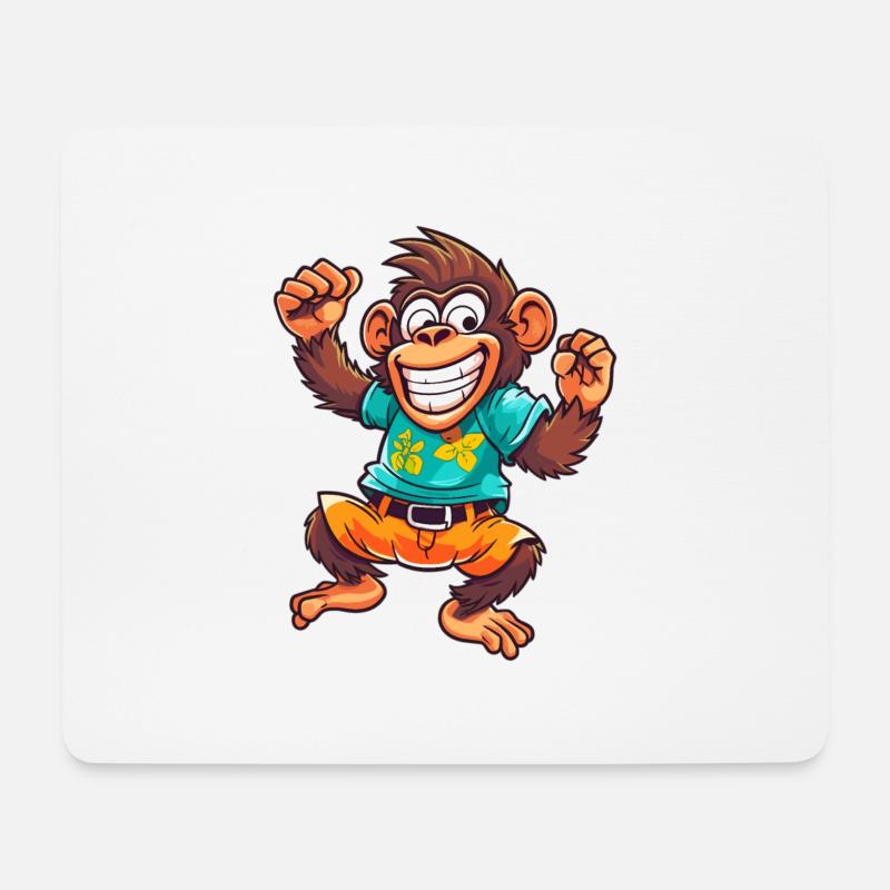 Monkey Business - Mousepad (Querformat) - Weiß