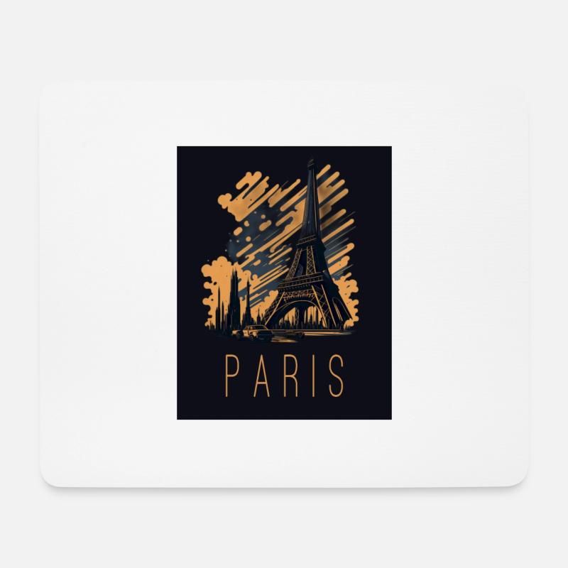 Paris Eiffelturm - Mousepad (Querformat) - Weiß