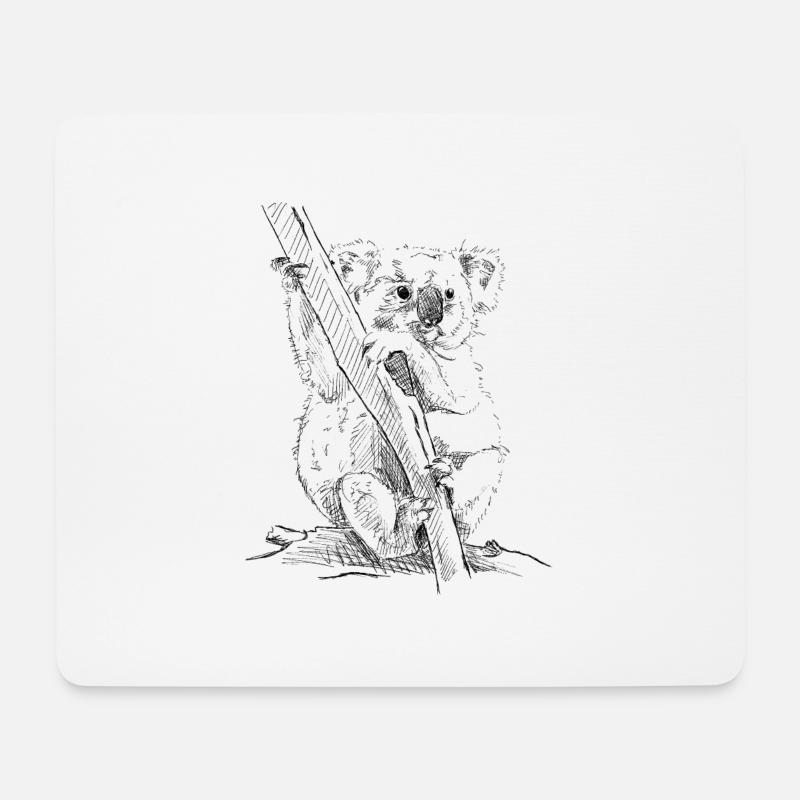 Koala - Tapis de souris (format paysage) - blanc