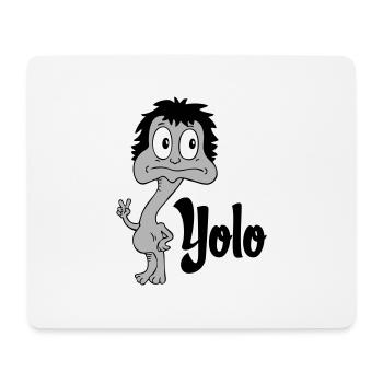 Sprüche Lustige Comic Yolo - Mousepad (Querformat) - Weiß - Vorne