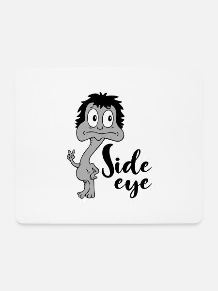 Sprüche Lustige Comic Side eye - Mousepad (Querformat) - Weiß