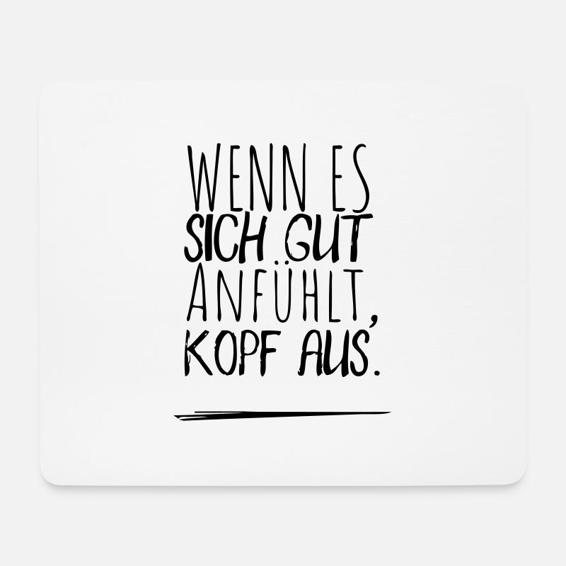kopf aus - Mousepad (Querformat) - Weiß