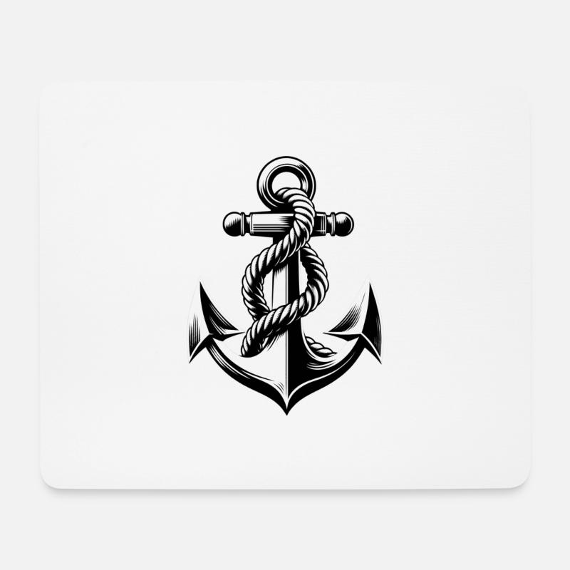 Anker Schiff Kapitän | Glaube Liebe Hoffnung - Mousepad (Querformat) - Weiß