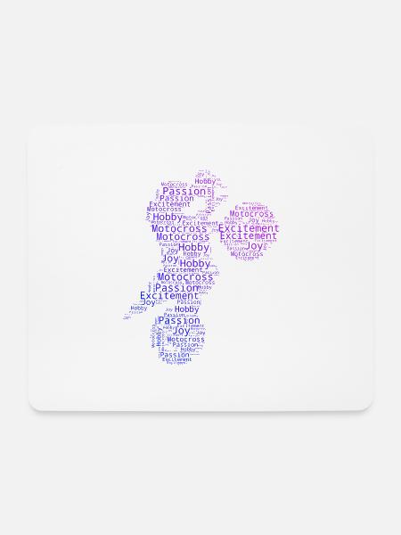 Damen Dirtbike Herren Motocross Supermoto - Mousepad (Querformat) - Weiß