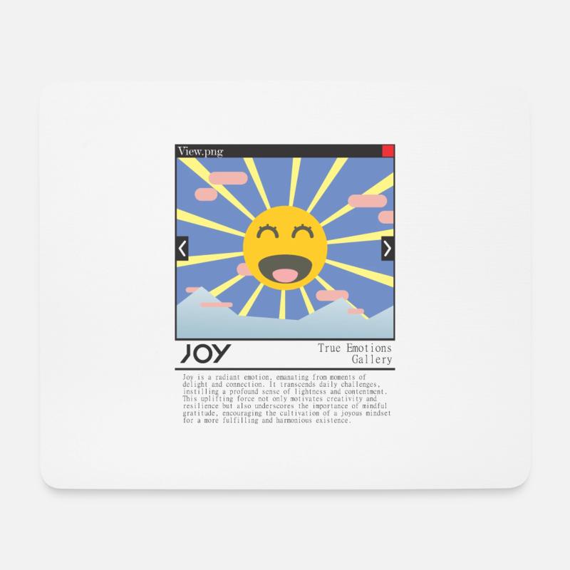 Wahre Emotionen: Spaß - Mousepad (Querformat) - Weiß
