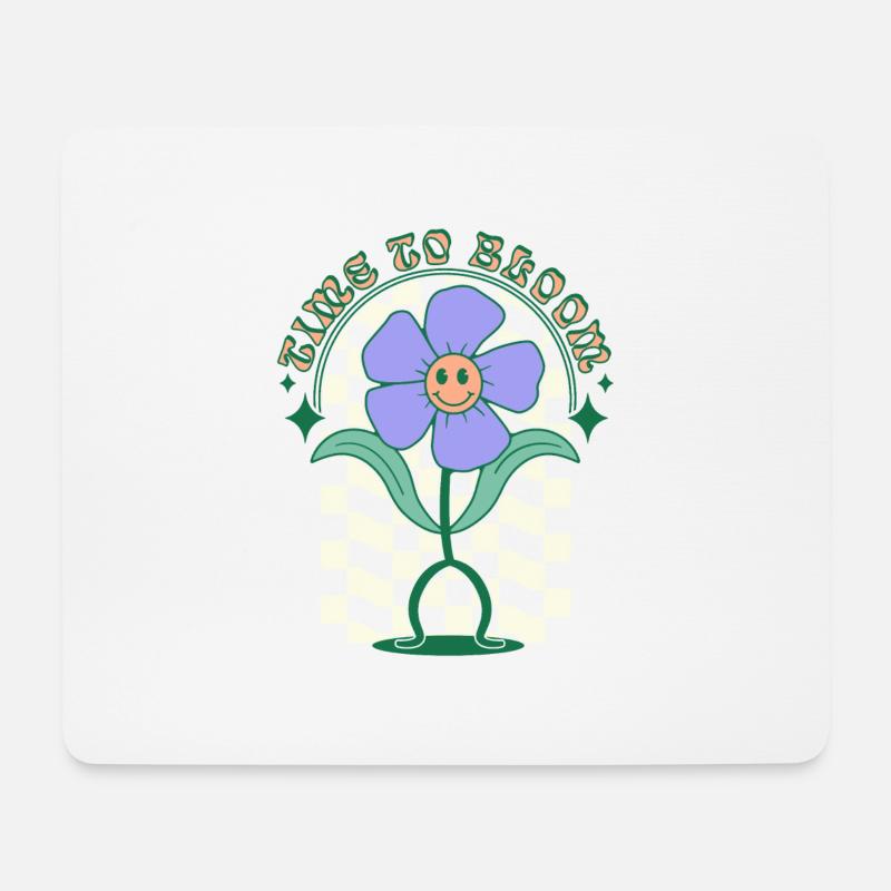 time to bloom - Mousepad (Querformat) - Weiß