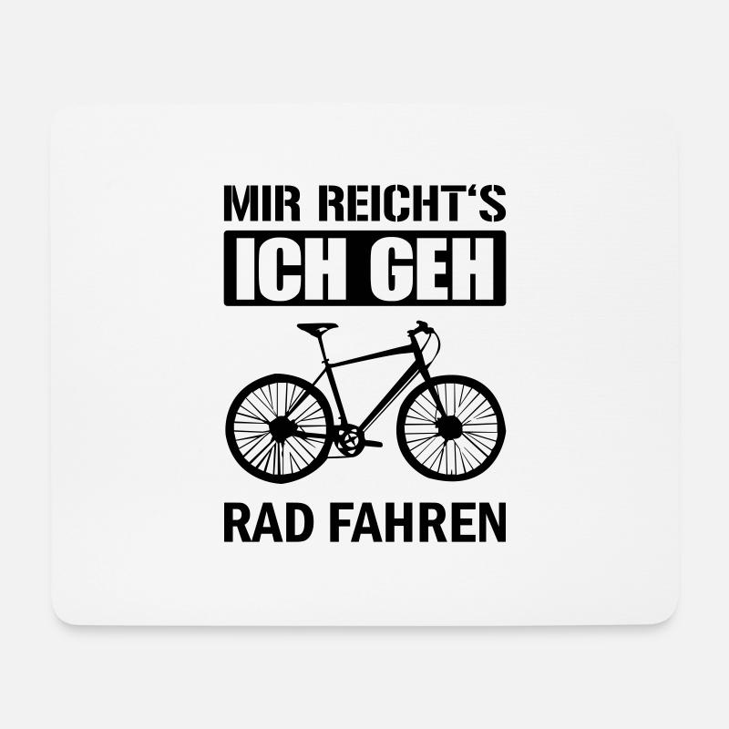 mir reichts rad fahren - Mousepad (Querformat) - Weiß