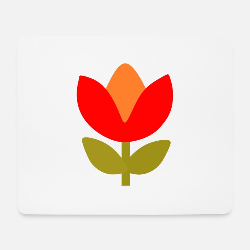 70er Jahre Blume Muster - Mousepad (Querformat) - Weiß