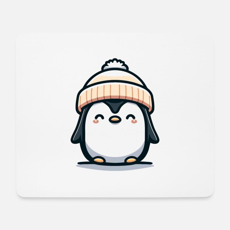 süßer Pinguin - Mousepad (Querformat) - Weiß