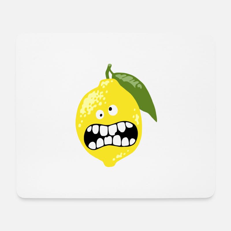 saure Zitrone - Mousepad (Querformat) - Weiß