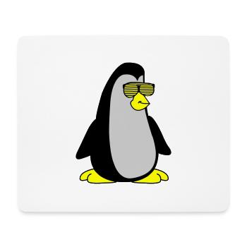 cool Pinguin 002 - Mousepad (Querformat) - Weiß - Vorne