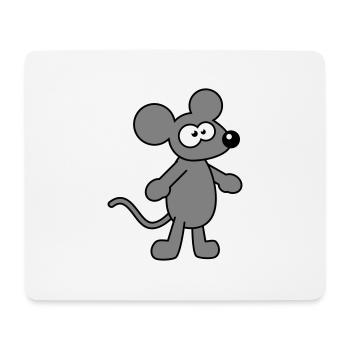 souris souris mignon petit rat rongeur drôle bande dessinée - Tapis de souris (format paysage) - blanc - Devant